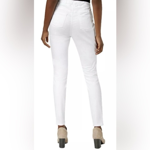 Eileen Fisher Organic Cotton Skinny Pull On Jeggings Denim Jeans Size XL White - Picture 2 of 12